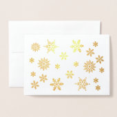 Sneeuwvlokken maken het sneeuwen Foto, Jouw naam Folie Kaarten (Voorkant met envelop)