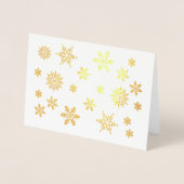 Sneeuwvlokken maken het sneeuwen Foto, Jouw naam Folie Kaarten (Voorkant)