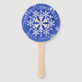 Sneeuwvlokken Marineblauw  Handwaaier