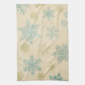  sneeuwvlokken met wintersneeuwvlokken theedoek (Verticaal)