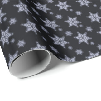 Sneeuwvlokken met zachte focus cadeaupapier