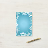 Sneeuwvlokken na hun post-it® notes (Op bureau)