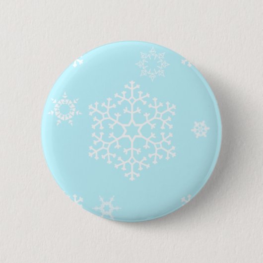 sneeuwvlokken_on_light_blue ronde button 5,7 cm (Voorkant)