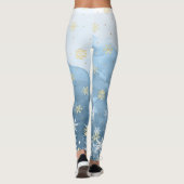 Sneeuwvlokken ontwerpen Kerst Leggings (Achterkant)