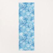 Sneeuwvlokken op blauw yogamat (Voorkant)