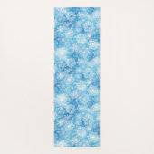 Sneeuwvlokken op blauw yogamat (Achterkant)