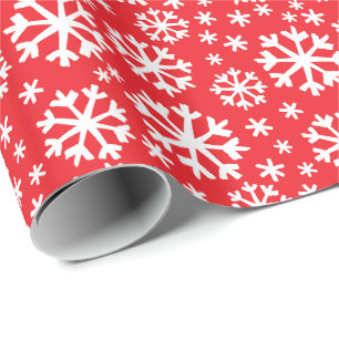 Sneeuwvlokken op ELKE KLEUR Christmas Gift Wrap Cadeaupapier