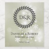 Sneeuwvlokken op Etiket voor Sage en Deverage (Enkel label)