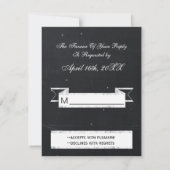 sneeuwvlokken op het winterbord RSVP (Achterkant)