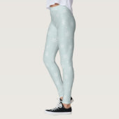 Sneeuwvlokken op Icy Light Blue Leggings (Links)