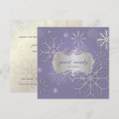 Sneeuwvlokken op seringen, Winter  Hochzeit Uitnod Kaart (Voorkant / Achterkant)