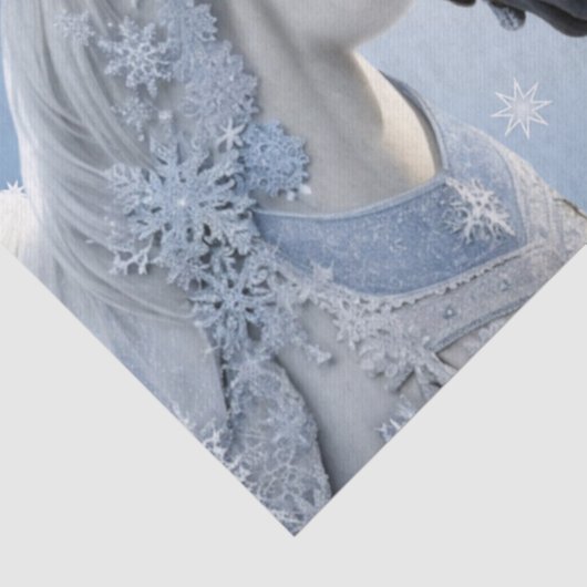 Sneeuwvlokken Paard Kerstmis Weefsel Papier (Detail)