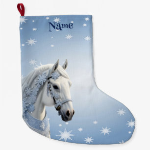 Sneeuwvlokken Paard Vakantie Kerstmis Kous Grote Kerstsok