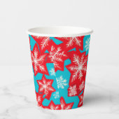 Sneeuwvlokken Papieren Bekers (Achterkant)