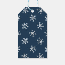 Sneeuwvlokken patroon Feestelijke gift label Cadeaulabel