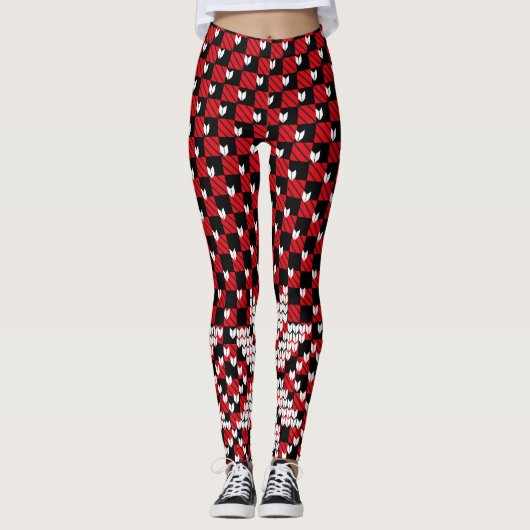 Sneeuwvlokken patroon leggings (Voorkant)
