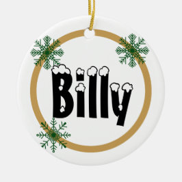 Sneeuwvlokken Persoonlijke naam Keramisch siermidd Ornament