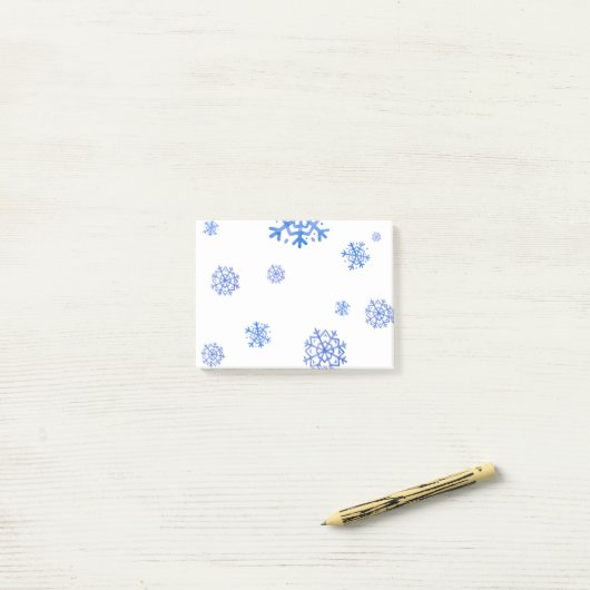 Sneeuwvlokken Post-it® Notes (Op bureau)