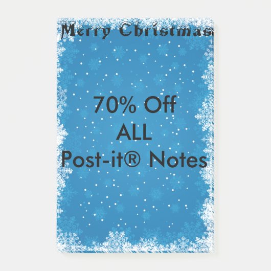 Sneeuwvlokken Post-it® Notes (Voorkant)