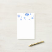 Sneeuwvlokken Post-it® Notes (Op bureau)