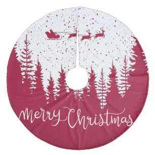 Sneeuwvlokken Rendier Prettig Kerstfeest Fleece Kerstboom Rok