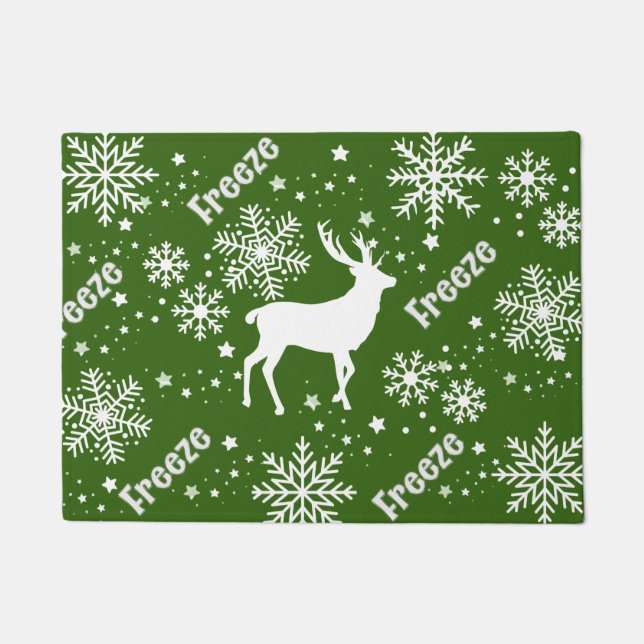 Sneeuwvlokken rendieren deurmat (Voorkant)