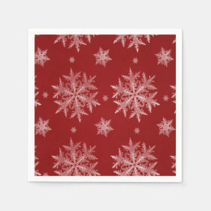 Sneeuwvlokken Rode Feestdagen Kerstmis Servet