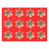 Sneeuwvlokken rode tafelkleed (Voorkant (Horizontaal))