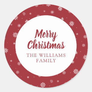 Sneeuwvlokken Rode Vakantie Sticker