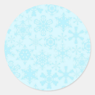 Sneeuwvlokken Ronde Sticker