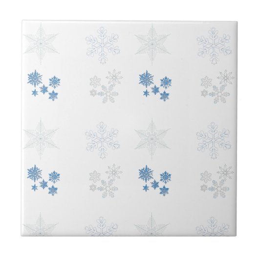 Sneeuwvlokken Tegeltje (Voorkant)