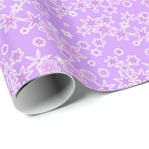 Sneeuwvlokken van pasta's tegen orchidee cadeaupapier