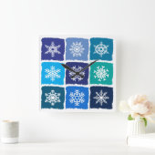 Sneeuwvlokken Vierkante Klok (Huis)