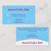 Sneeuwvlokken Visitekaartje (Voorkant / Achterkant)