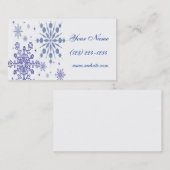  sneeuwvlokken visitekaartje (Voorkant / Achterkant)