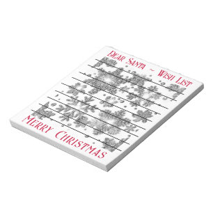 Sneeuwvlokken voor feestelijk gebruik, verlanglijs notitieblok