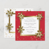 Sneeuwvlokken voor kerstfeestdagen kaart (Voorkant / Achterkant)