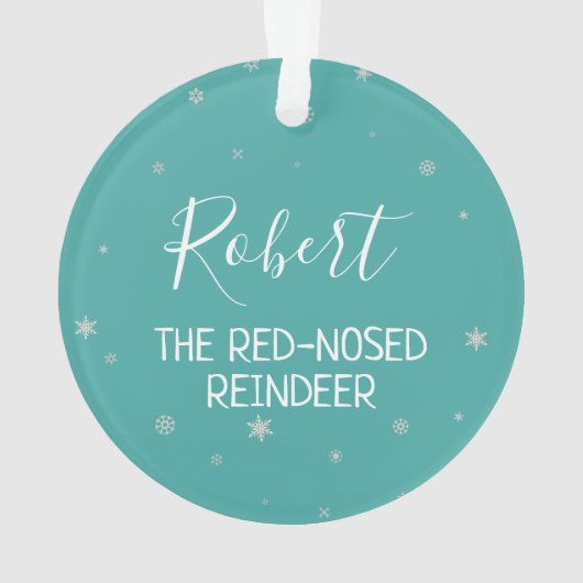 Sneeuwvlokken voor rendieren met kerstroodachtige ornament (achterkant)