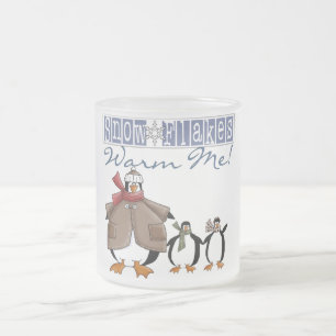 Sneeuwvlokken Warm Me Vakantie Tshirts en Cadeaus Matglas Koffiemok