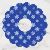 Sneeuwvlokken Wijnglaslabel (Voorkant)