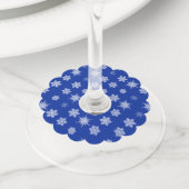 Sneeuwvlokken Wijnglaslabel (Dichtbij)