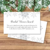 Sneeuwvlokken Winter Bruidsbruiloft Uitnodigingska Informatiekaartje