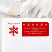 Sneeuwvlokken Winter Droge kerstrode witte witte k Etiket (Insitu)