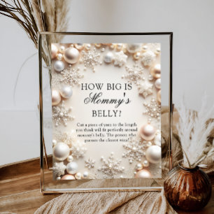 Sneeuwvlokken Winter Hoe groot is de buik van mama Poster