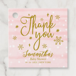 Sneeuwvlokken Winter Meisje Baby Shower Dank Je Bedankjes Labels