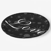 Sneeuwvlokken Winterbruiloft Papieren Bordje (Gekanteld)