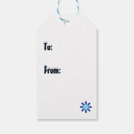 Sneeuwvlokken Winterontwerp Blauw Koud Schattige Cadeaulabel