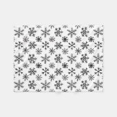 Sneeuwvlokken Zwart-wit patroon Fleece Deken (Voorkant (Horizontaal))