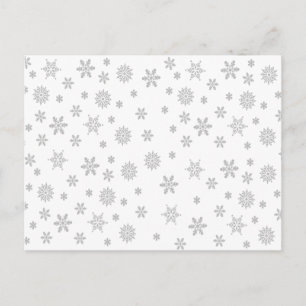 Sneeuwvlokkenpatroon op wit briefkaart