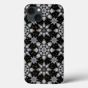 Sneeuwvlokpatroon Elegante Vorst Esthetiek iPhone 13 Hoesje
